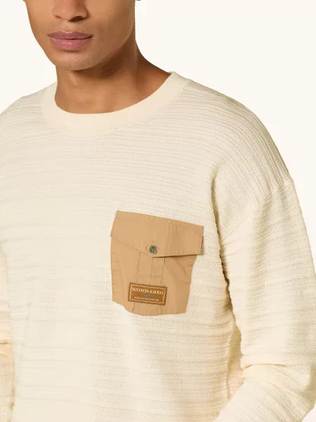 Scotch & Soda Sweter beige beżowy