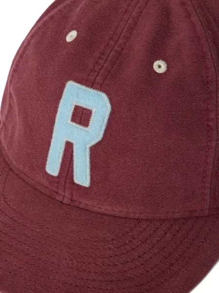 Копринена карирана шапка с козирки Polo Ralph Lauren с автограф синьо