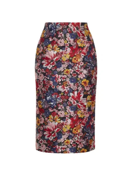 Fustă Adam Lippes cu model floral din jacard negru
