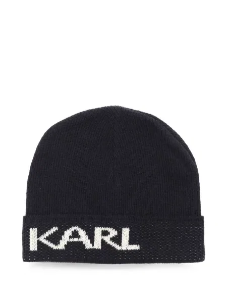 Căciulă Karl Lagerfeld cu autograf albastru