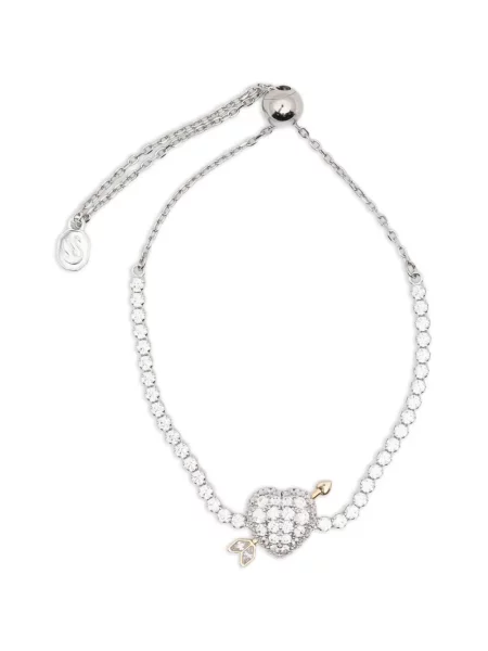 Pandantiv Swarovski cu motiv cu inimi argintiu