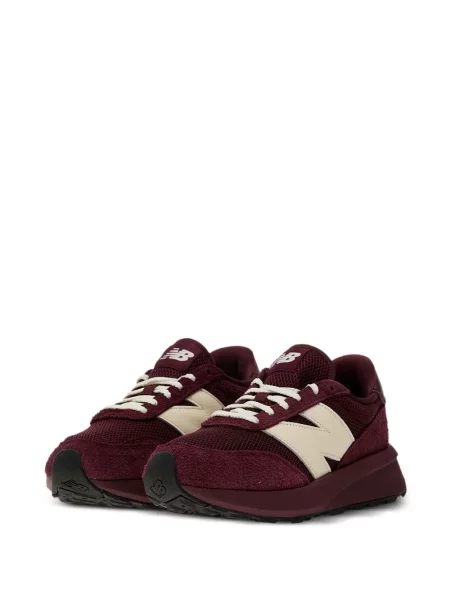 Кожаный плисиран суичър с качулка New Balance черно