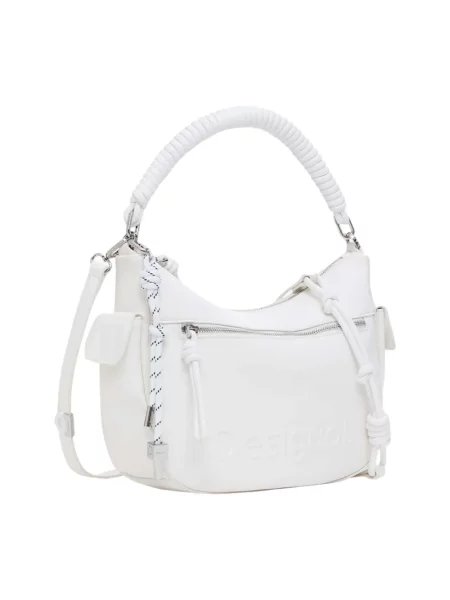 Desigual torebka HALF ASTANA ECRU biały