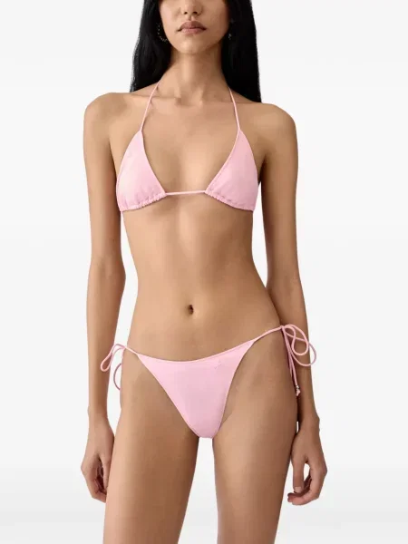 Bikini Jacquemus cu legături roz