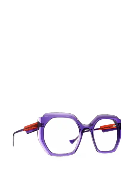 Ochelari de soare Caroline Abram cu imprimeu geometric violet