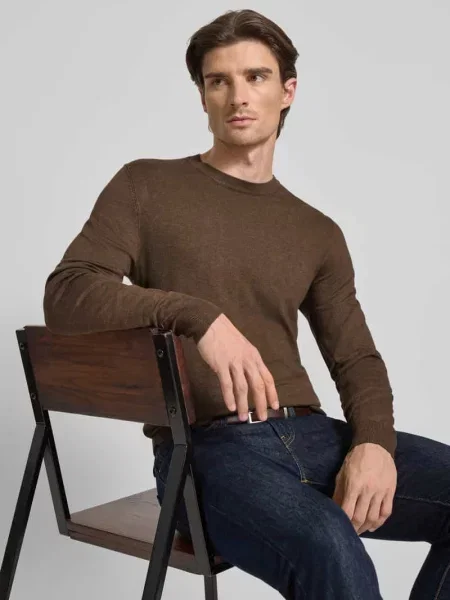 Sweter z dzianiny z prążkowanymi wykończeniami Mcneal