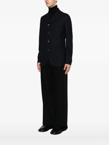 Vlněná bunda Emporio Armani modrá