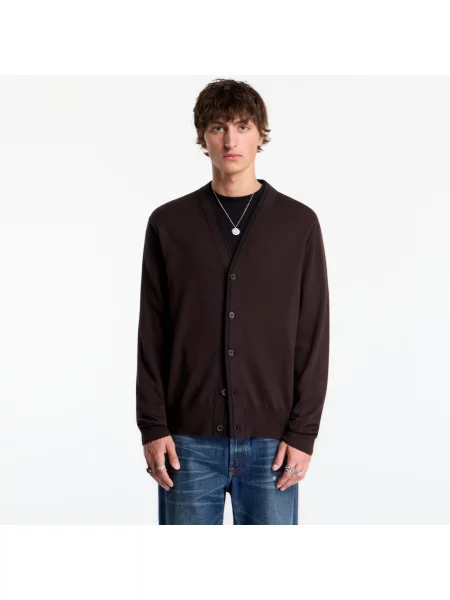 Pulover FRED PERRY Classic Cardigan Rich Brown L maro