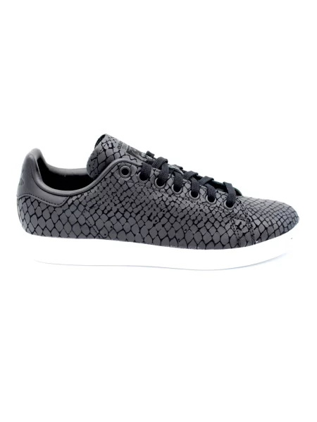Sneakersy Adidas sznurowane skórzane czarne