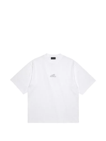 Tricou Balenciaga cu imagine alb
