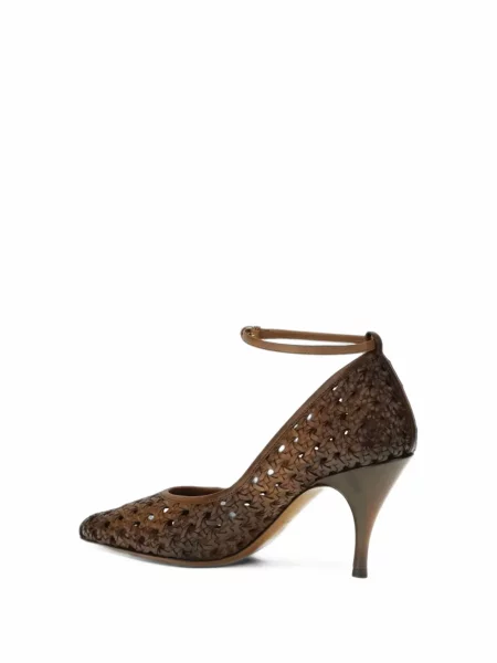 Pantofi cu toc Miu Miu din piele maro