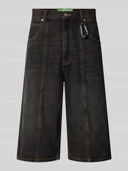 Szorty jeansowe o kroju superbaggy fit z 5 Review czarne
