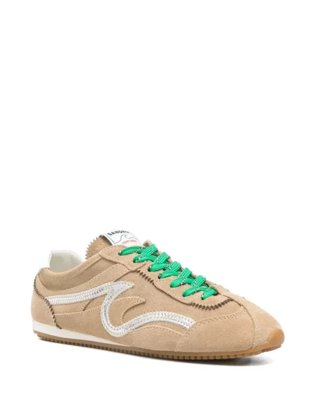 Sneakerși Sandro cu șireturi din dantelă