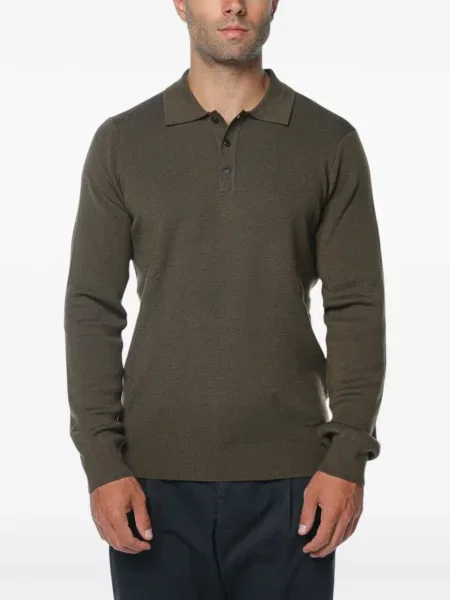 Tricou polo Trussardi de lână verde