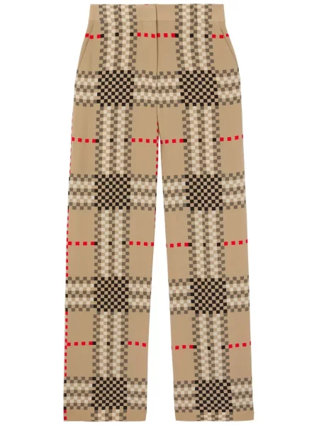 Pantaloni Burberry în carouri