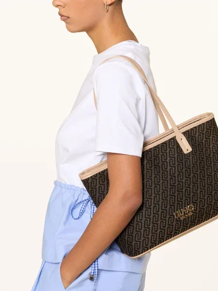 Shopperka Liu Jo skórzana brązowa