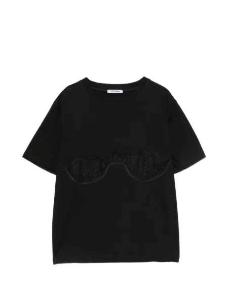 Tricou Parlor cu aplicații din dantelă negru