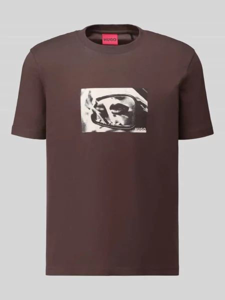 T-shirt o kroju regular fit z czystej bawełny model Dirom' Hugo