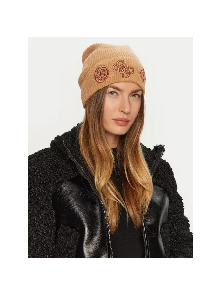 Шапка Guess коричневая