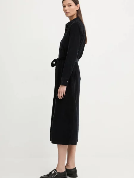 Вельветова сукня Marc O'Polo midi пряма синій