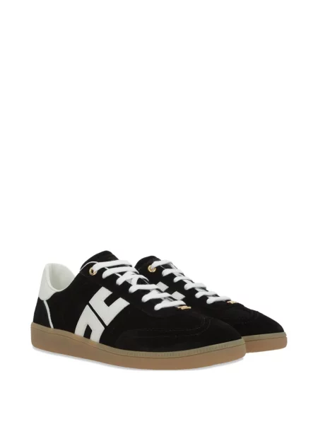 Sneakerși Elisabetta Franchi din piele de căprioară negru