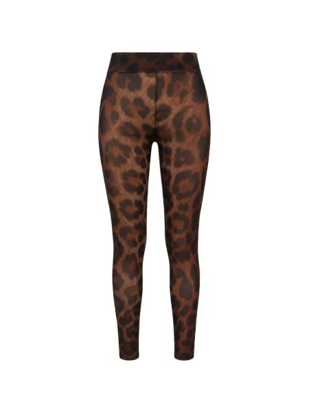 Leggings Philipp Plein cu imagine cu model leopard din tul maro