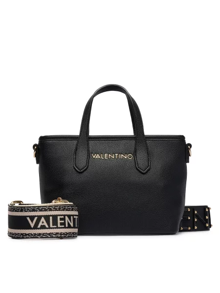 VALENTINO Ručna torbica / srebro crna