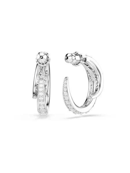 Swarovski kolczyki metalowe z cyrkonią VIENNA szare