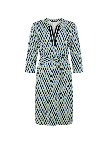 Rochie Betty Barclay cu imagine cu imprimeu geometric albastru