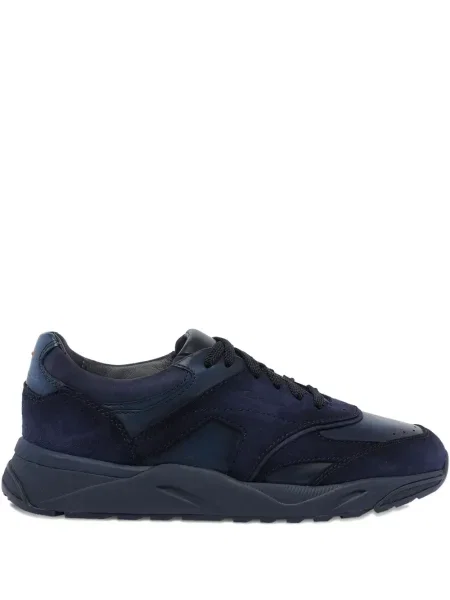 Sneakerși Santoni din piele de căprioară albastru