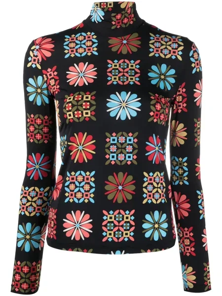 Heláncă La Doublej cu model floral negru