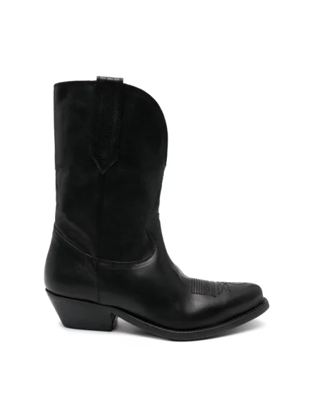 Botki Golden Goose skórzane czarne
