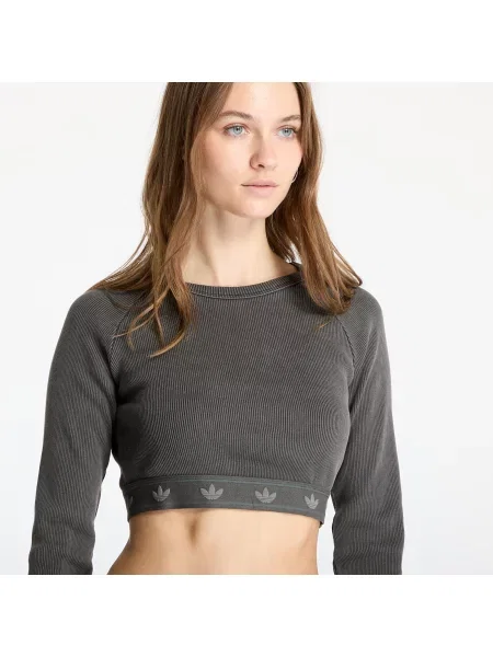 Adidas Блуза Ribbed черен