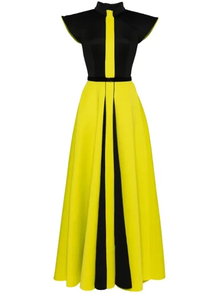 Sukienka Saiid Kobeisy neoprenowa żółta