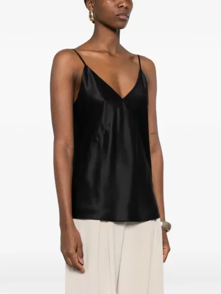 Bluzka Max Mara z dekoltem w serek czarna