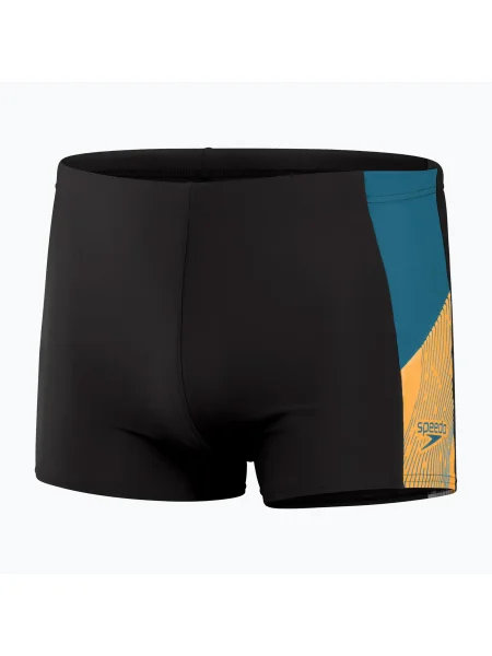 Olcsóbban. Férfi Speedo Dive fekete/sötét teal/mandarin Peel úszó boxeralsó. Méret: 34 fekete