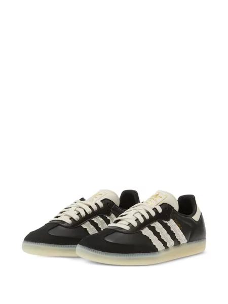 Květinové semišové tenisky Adidas Superstar černé