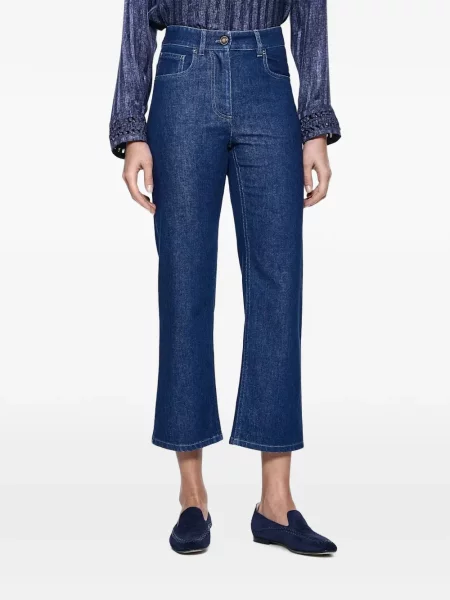 Blugi drepți Giorgio Armani albastru