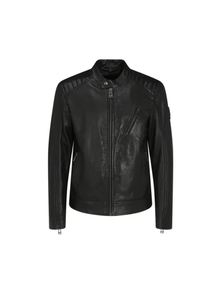 Belstaff Kurtki Mężczyzna M Kurtka Lambskin V Racer czarny