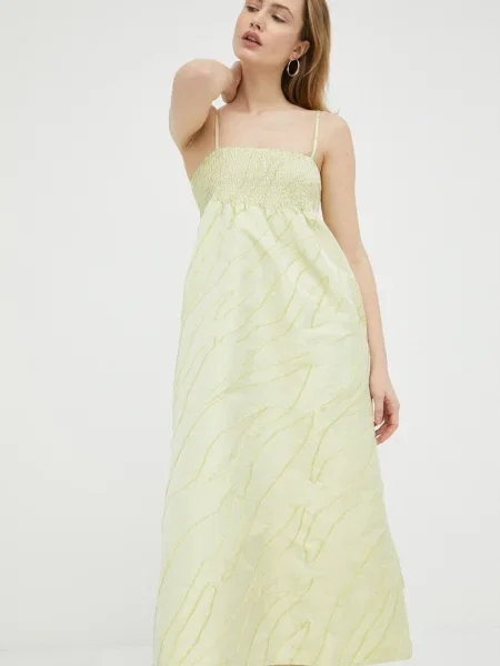 Gestuz rochie Juniper midi evazati verde