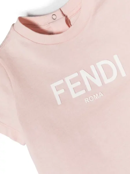 Koszulka dziecięca Fendi różowa
