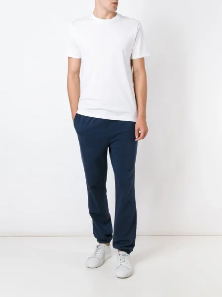 Tricou Sunspel cu decolteu în U alb