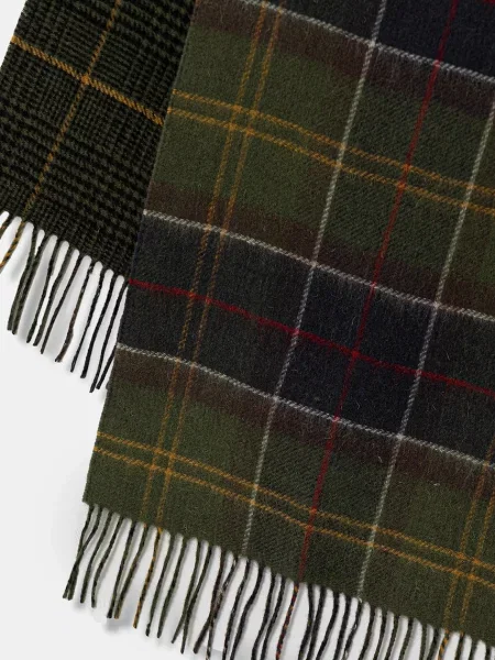 Вовняний шарф Barbour візерунок зелений
