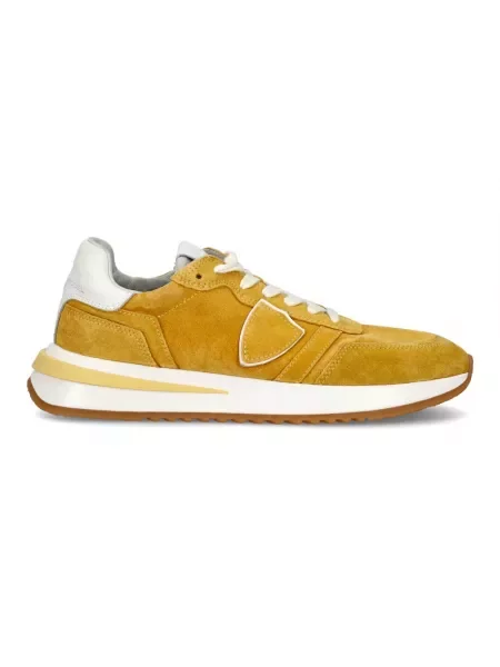 Buty do biegania Philippe Model zamszowe do biegania żółte