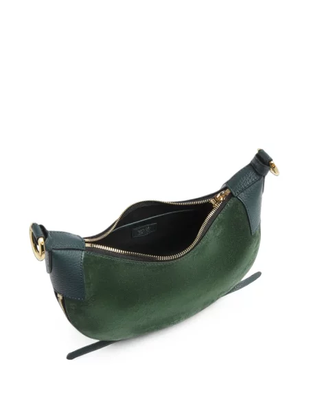 Geantă Lancel din piele de căprioară verde