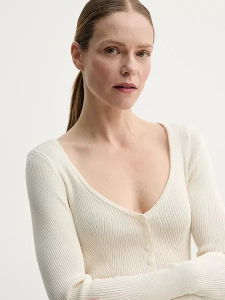 Herskind cardigan cu amestec de mătase Gili femei bej