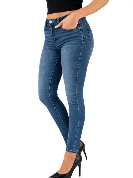 Blugi skinny M.sara cu talie înaltă negru