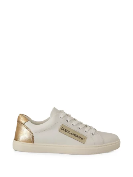 Sneakerși Dolce & Gabbana cu șireturi din dantelă alb