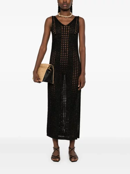 Rochie maxi Liu Jo tricotate negru