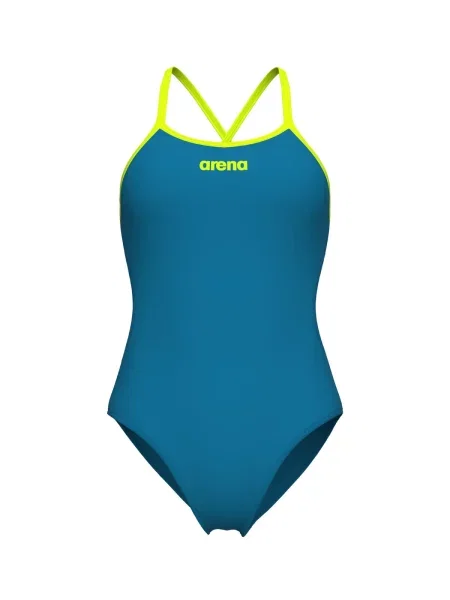 ARENA Costum de baie întreg TIE BACK SOLID / neon verde
